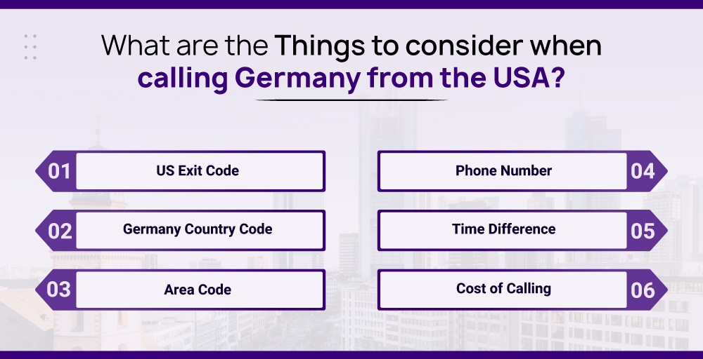 what are the things to consider when calling germany from the usa