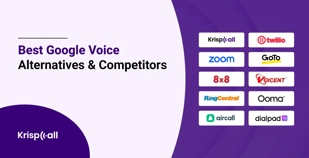 Google Voice alternative and Competitor krispcall feature