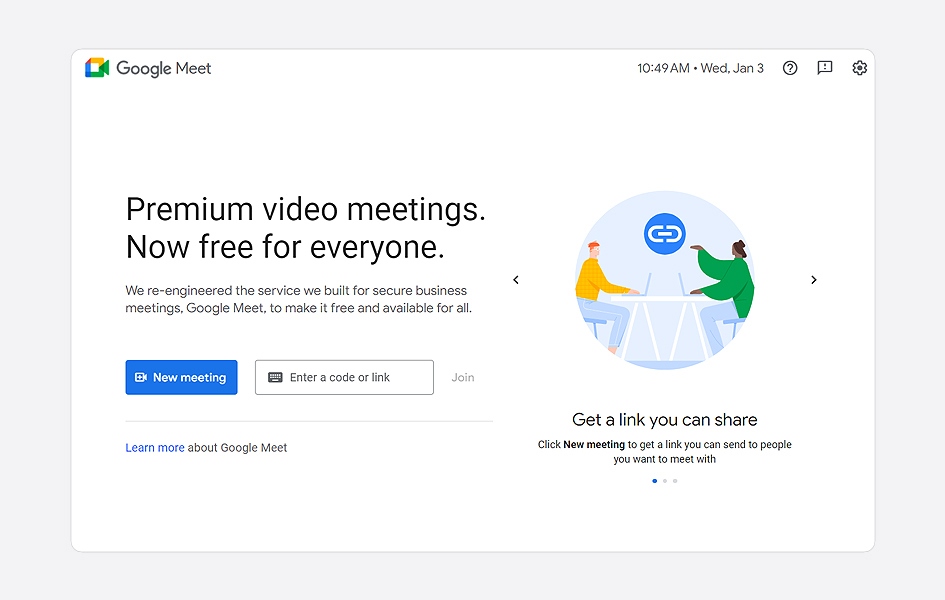 Google meet as skype alternative