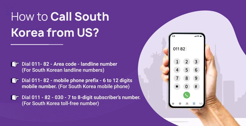 How to call South Korea from the US