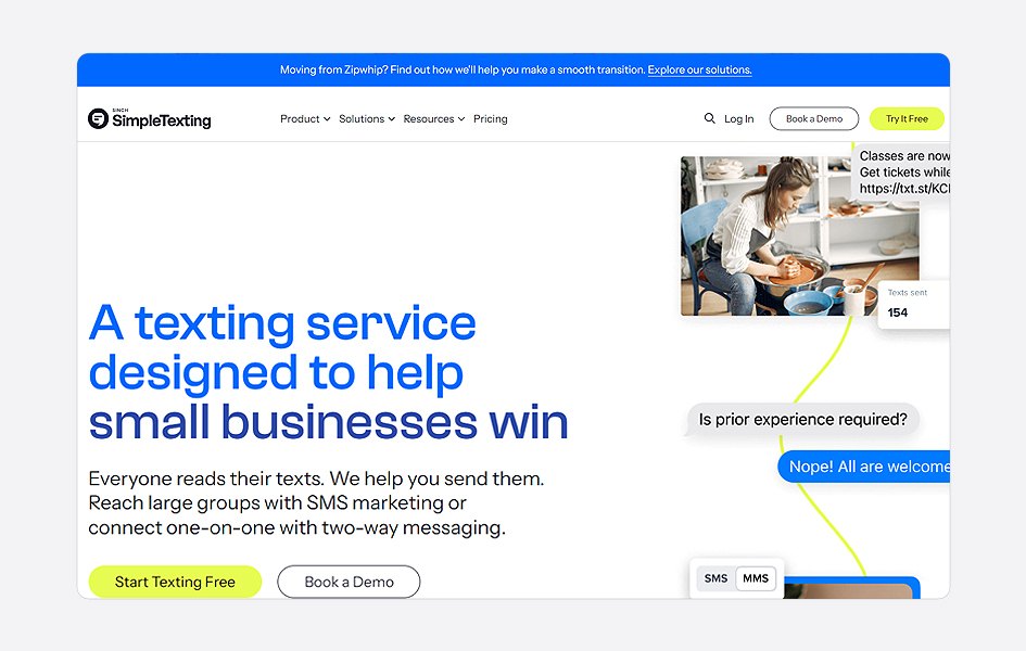 Simple Texting best SMS marketing tools