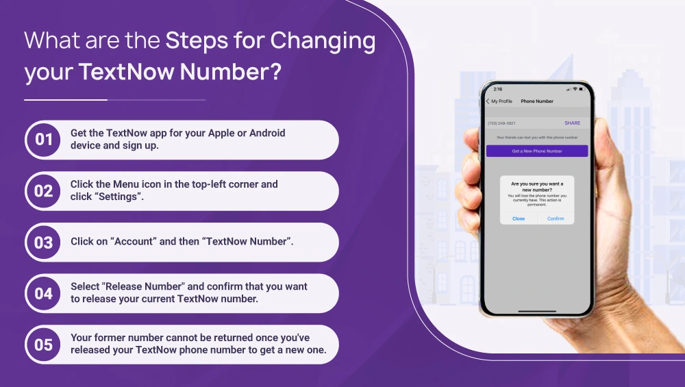 What are the steps for changing your TextNow number