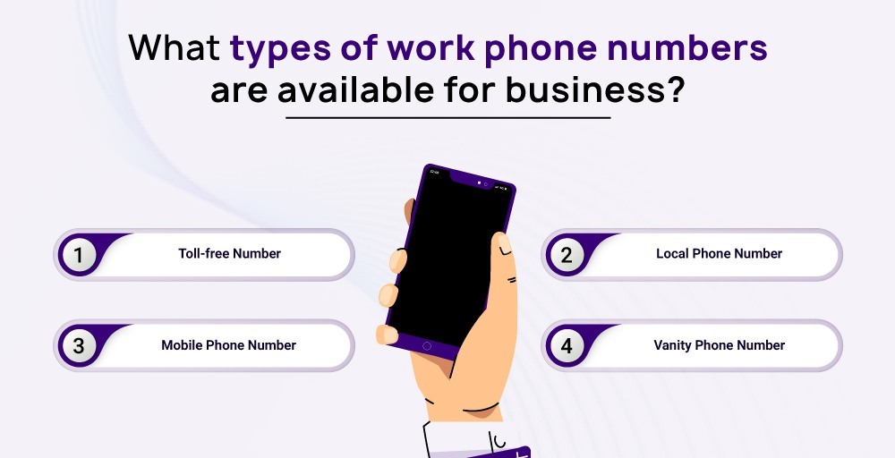 What types of work phone numbers are available for business