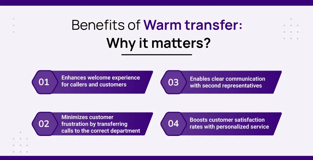 Benefits of Warm transfer