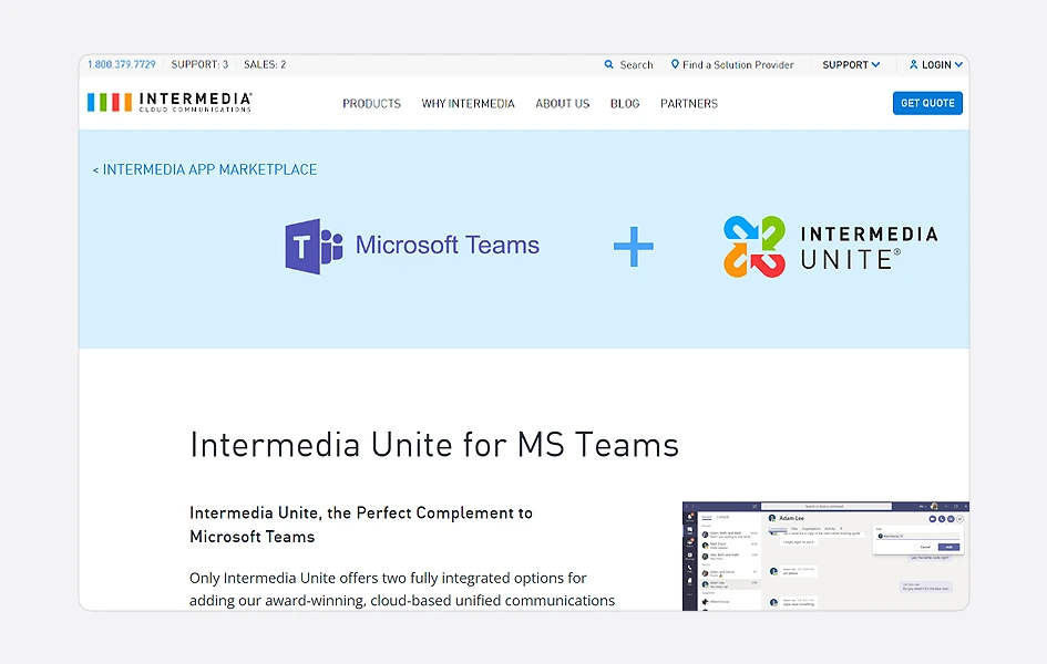 Intermedia Microsoft Teams Integration