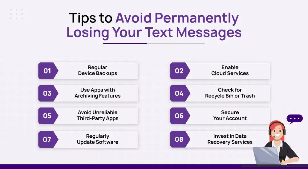 Tips to avoid permanently losing your text messages