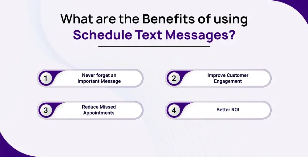 What are the benefits of using scheduled text messages