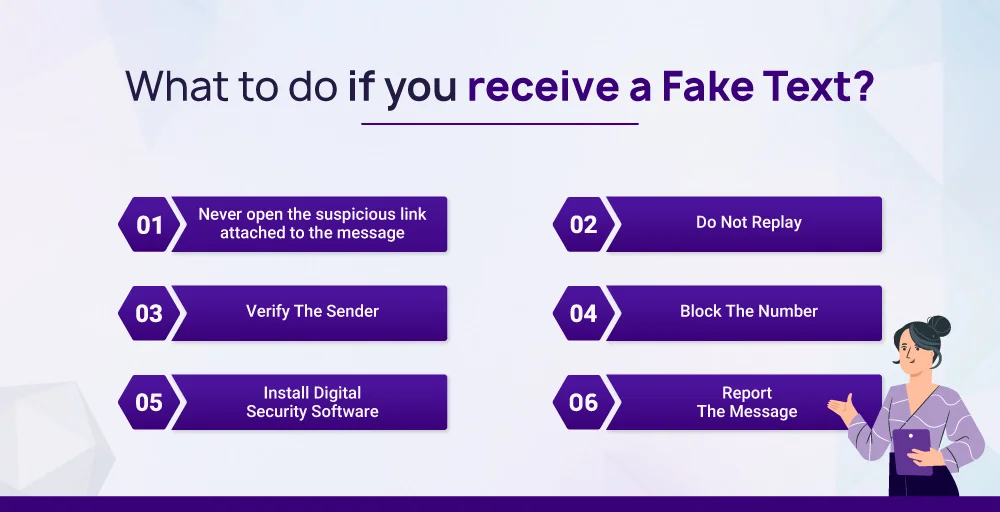 What to do if you receive a fake text?