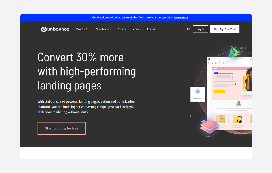 Unbounce  as Pipedrive integration