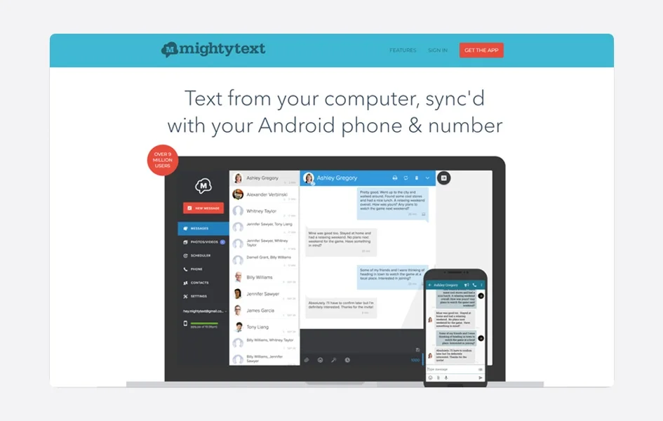 Mighty Text Best SMS forwarding app