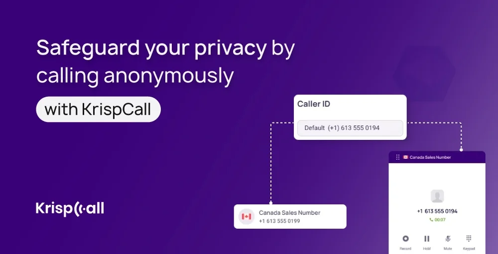 call anonymously with KrispCall