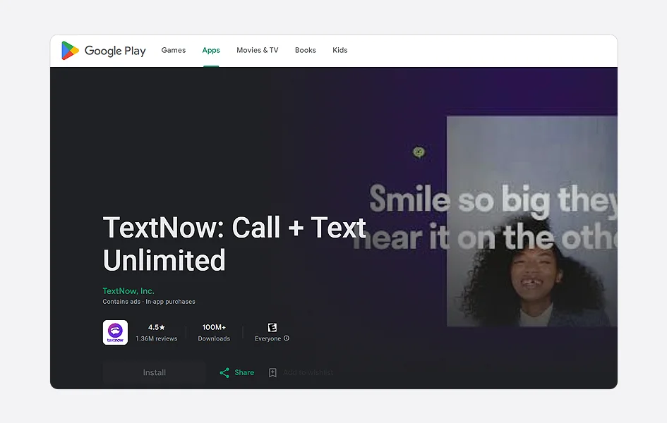 free phone number for texting with TextNow