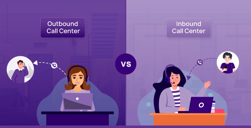 difference between inbound call center and outbound call center