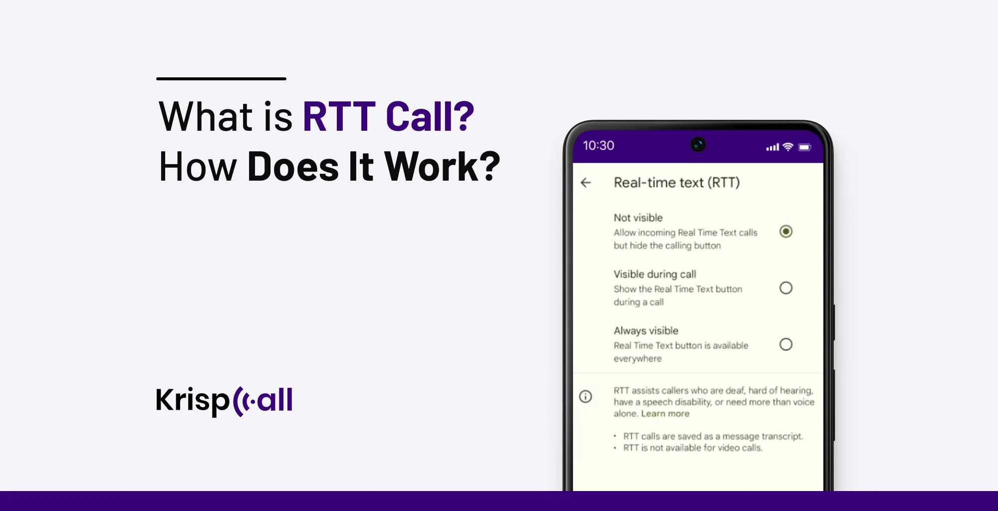 What is RTT Call and How Does It Work
