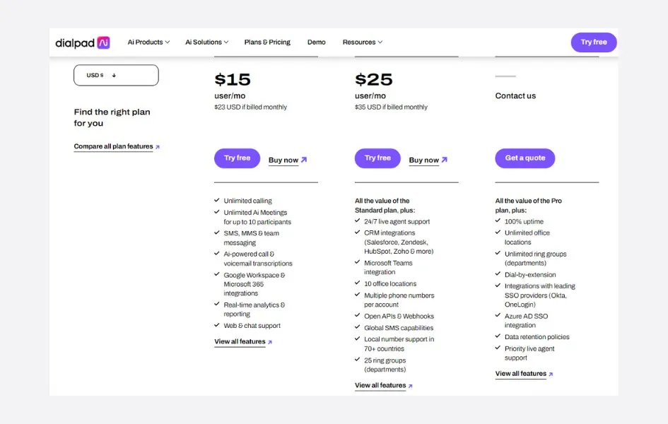 Dialpad Pricing, Plans, And Features