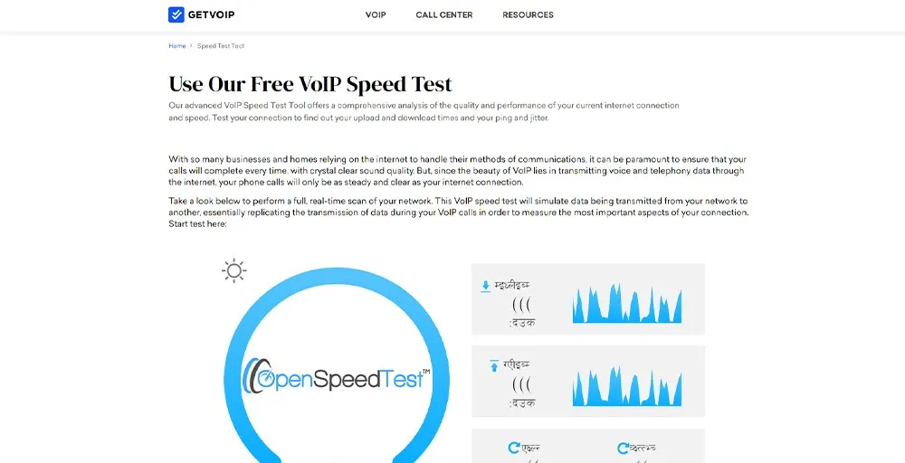 GetVoIP Speed Test
