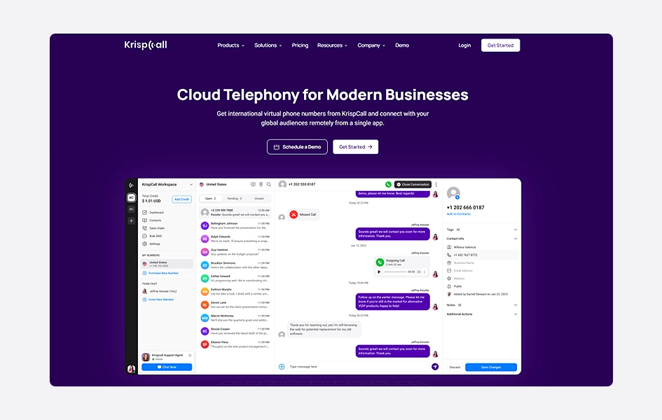 KrispCall Cloud Telephony for Startups and Small Business