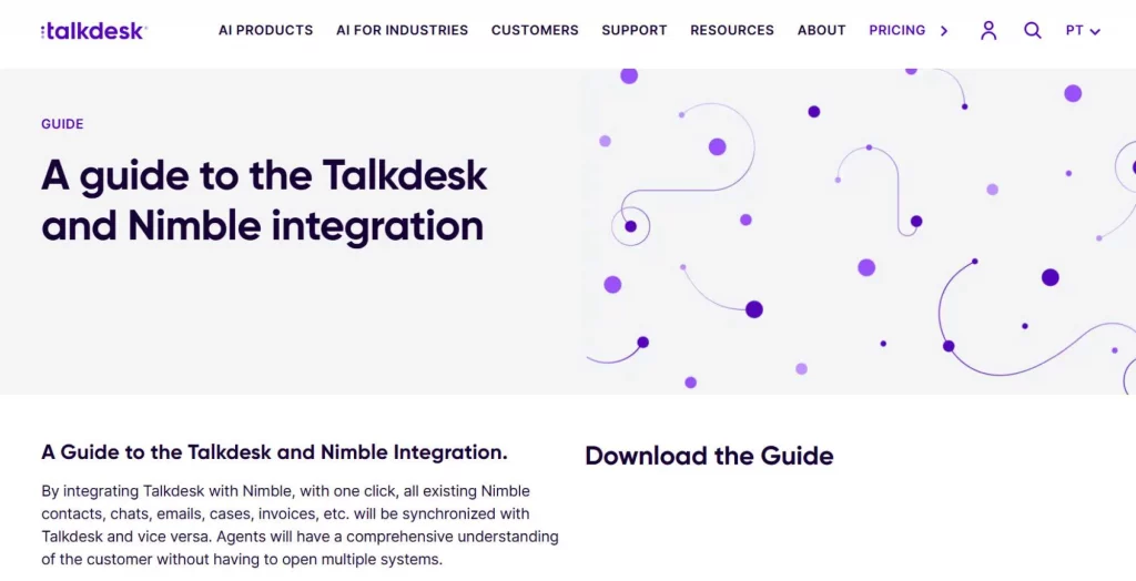 Nimble Talkdesk integration