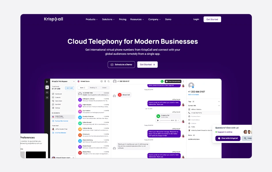 krispcall - best phone system for business with multilocation