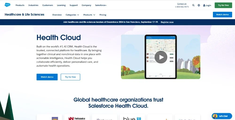 Salesforce Health Cloud CRM software