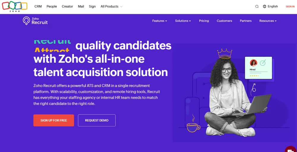 Zoho Recruit staffing and recruiting crm