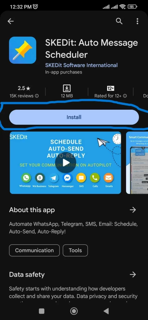 Download and install SKEDit from the Google Play Store.