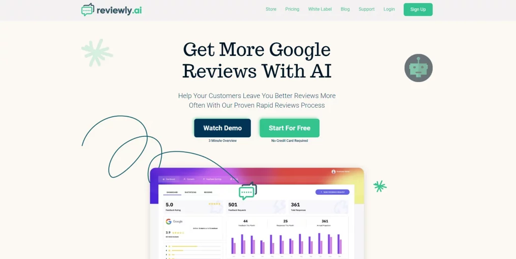 reviewely ai review management software