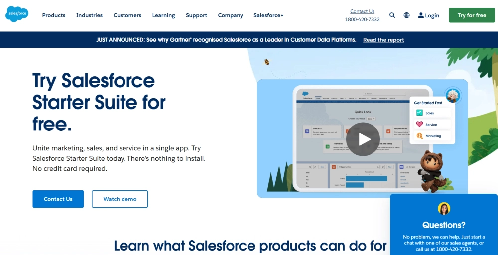 salesforce service cloud - customer service software