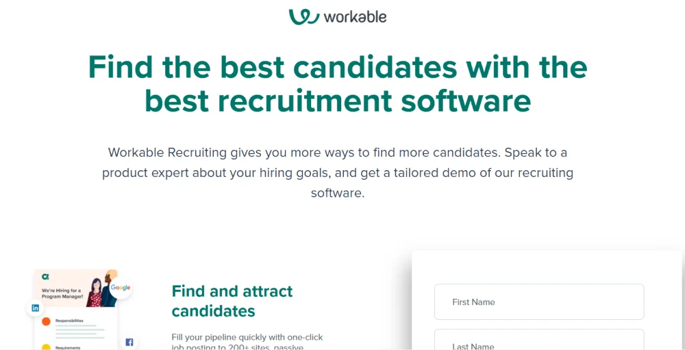 workable staffing and recruiting crm