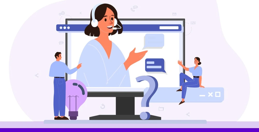 Virtual Call Center Illustration diagram