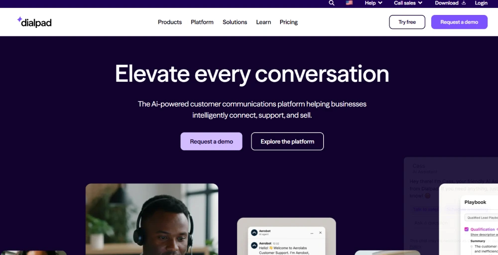 dialpad saas call center provider