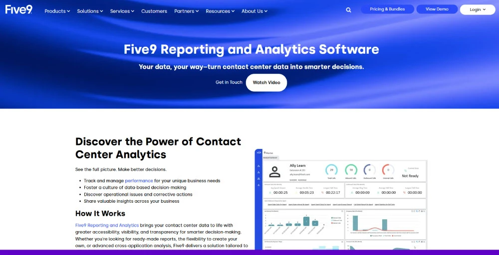 five9 call center reporting software