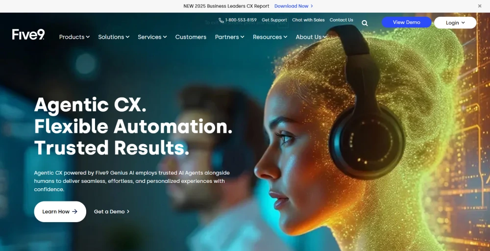 five9 saas call center provider