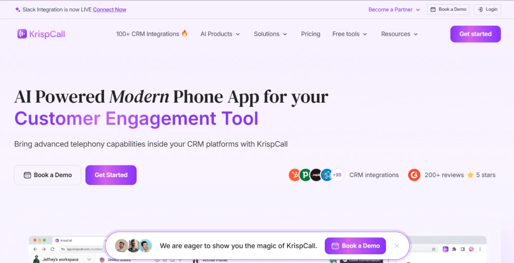 krispcall saas call center provider