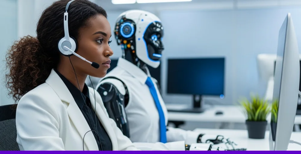 AI vs. human answering service