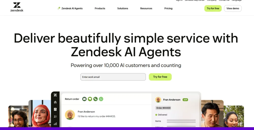 Zendesk AI call answering tool