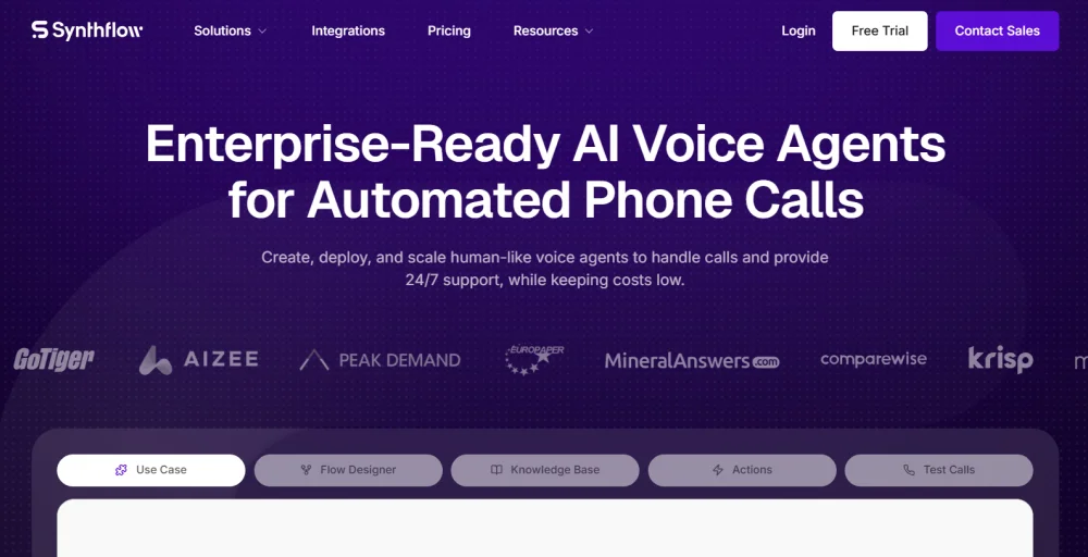 conversational ai platforms - Synthflow