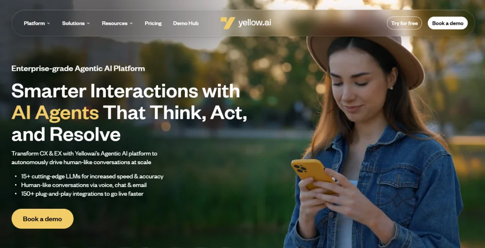 conversational ai platforms - Yellow.ai