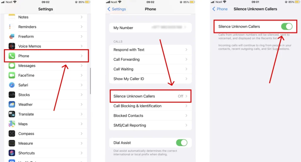 Blocking restricted calls on iPhone