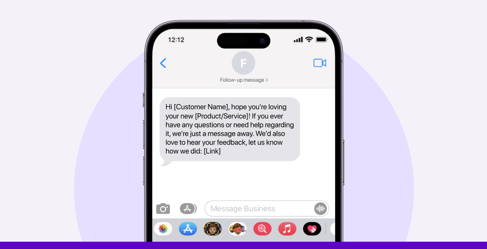 Follow up message