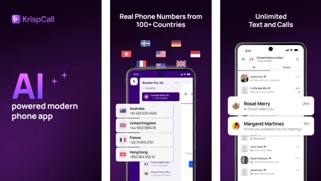 KrispCall-Best for remote teams and international businesses