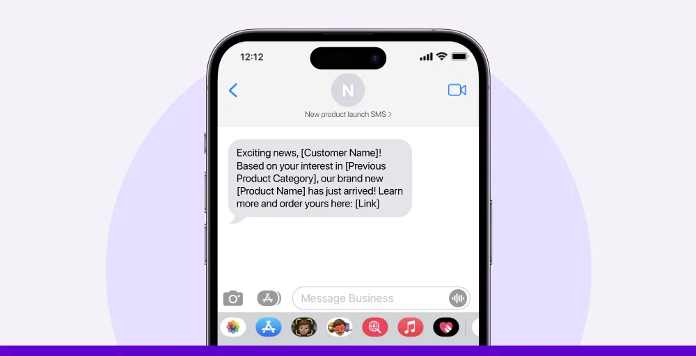 New product launch SMS 