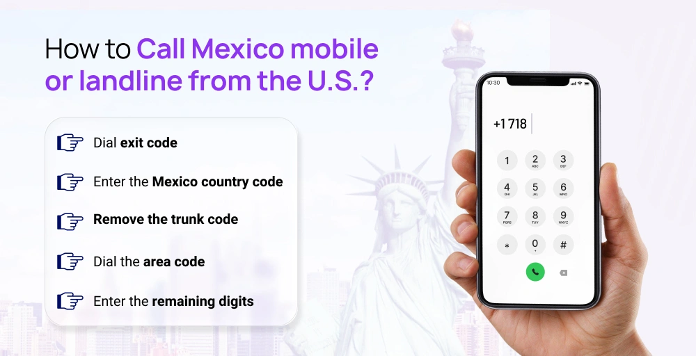 How to call Mexico mobile or landline from the US