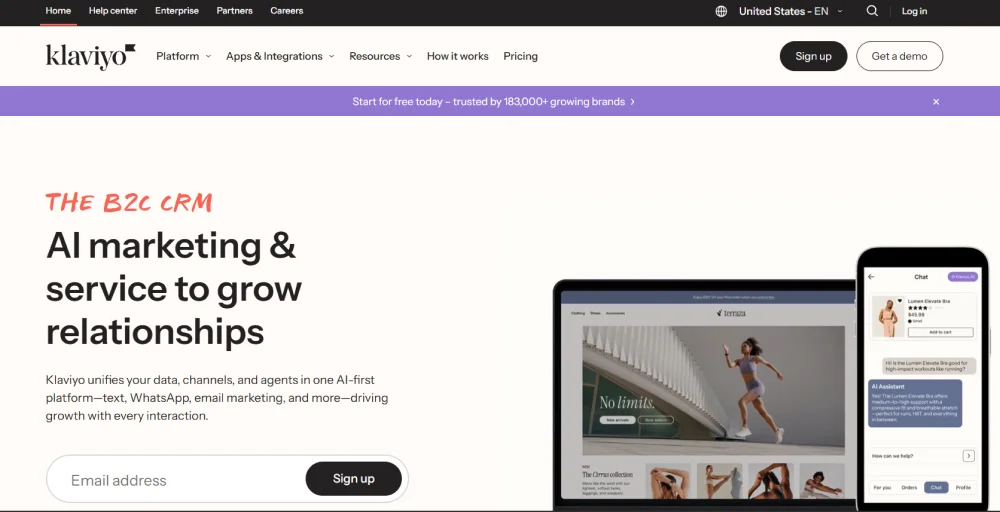 klaviyo automated text message tool