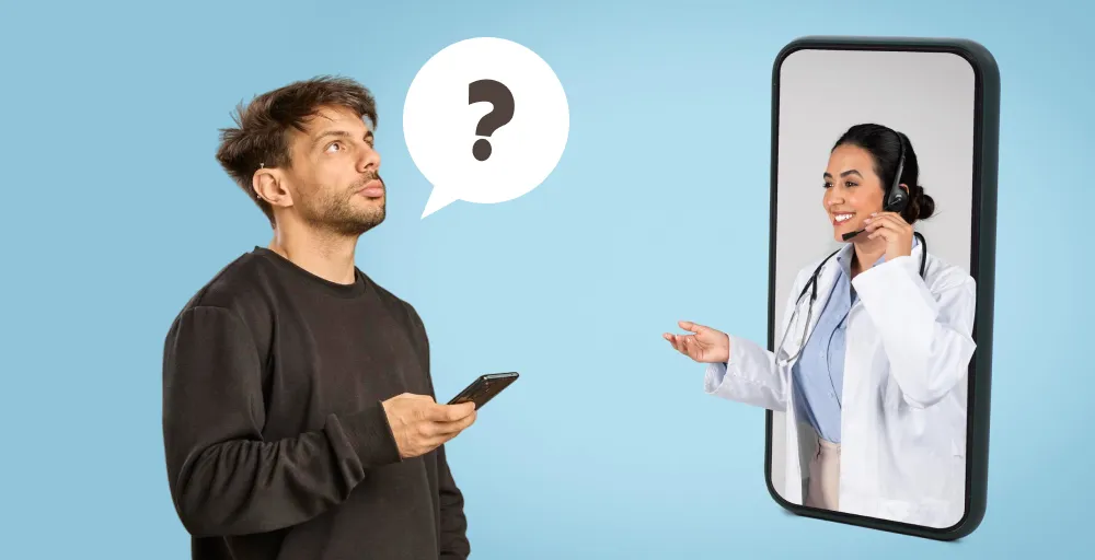 medical staff coordinating patient care via VoIP text