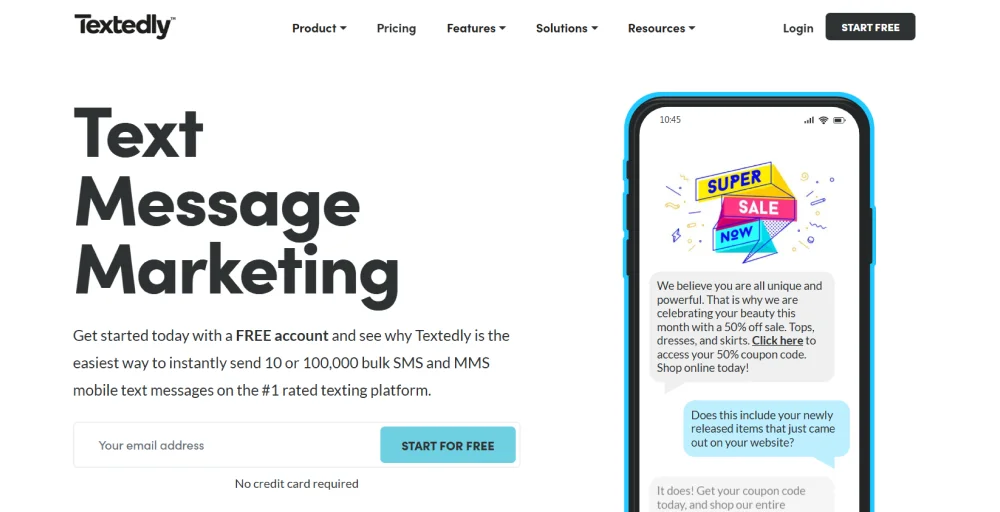 textedly  automated text message tool