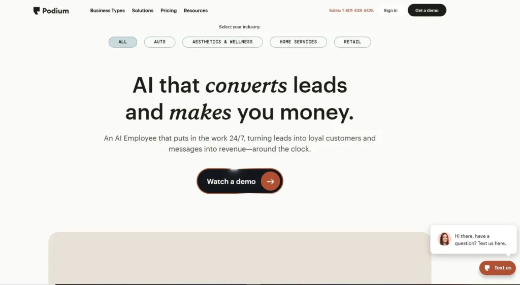 Podium: Best for AI messaging