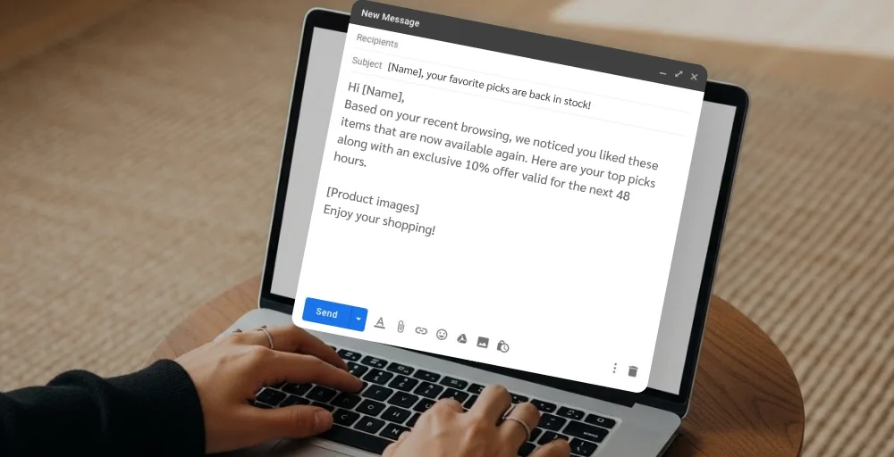 personalized message through email