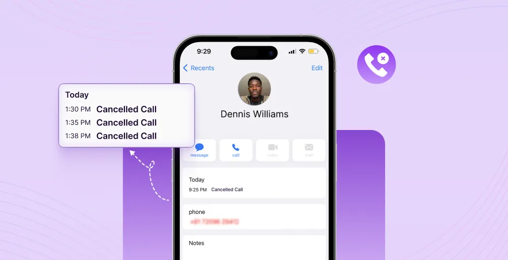 What does cancelled call mean