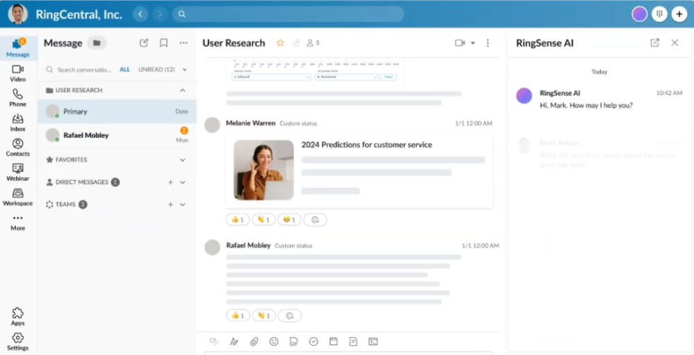 ringcentral call transcription software